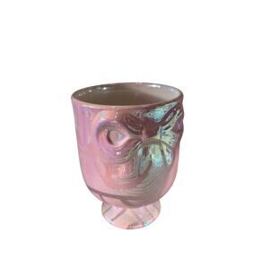 Iridescent Pink Bow Cup Coquette Girly Gift